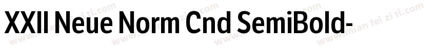 XXII Neue Norm Cnd SemiBold字体转换